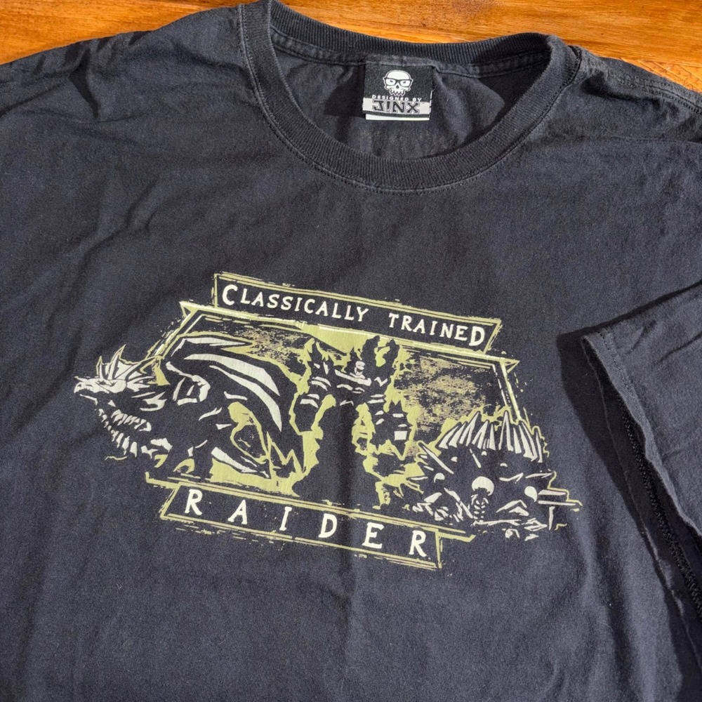 Jinx World of Warcraft T-Shirt Mens 3XL Black Classically Trained Raider Graphic